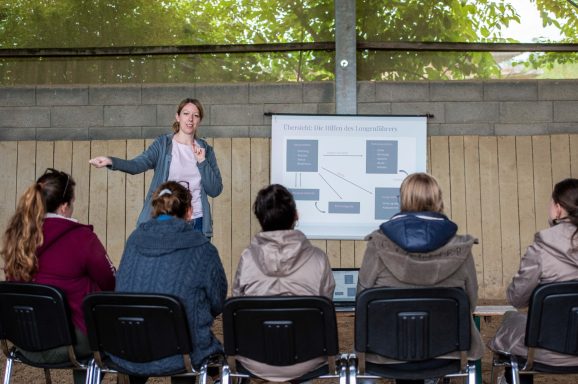 Sarah Dolfen von Tierisch Quietschfidel beim Longierkurs