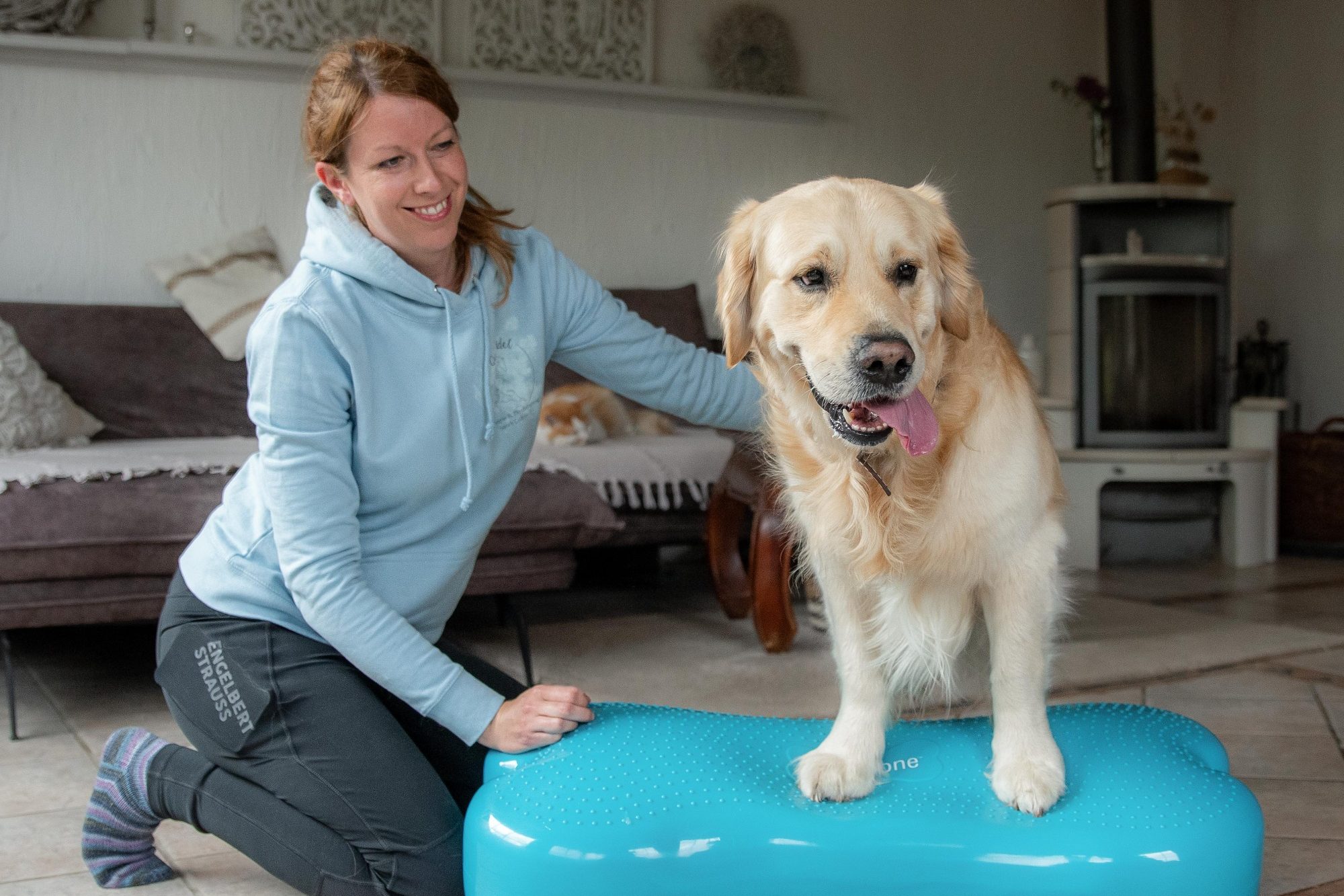 Sarah Dolfen von Tierisch Quietschfidel bei der Hundephysiotherapie